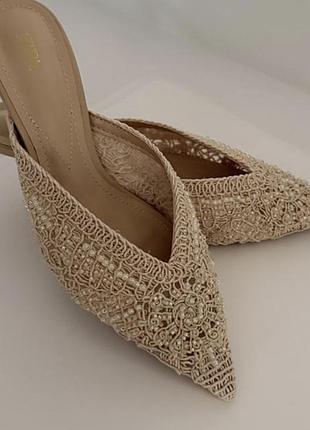 Мюлі кітен хіл босоніжки kitten heels zara зара