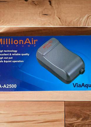 Одноканальний компресор для акваріума viaaqua va-a2500