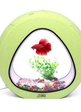 Мини аквариум 3 в 1 sunsun aquarium ya-01 led green