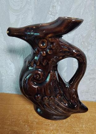 Керамическая фигурка,штофчик птица.