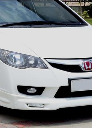 Передний лип-спойлер dpt (2009-2011, под покраску) для honda civic sedan viii