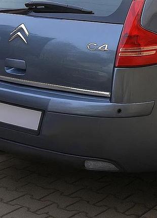 Накладка нижньої кромки кришки багажника (нерж.) для citroen c-4 2004-2010 рр
