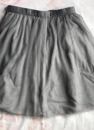Серебристо серая юбка с фатином reserved1 фото