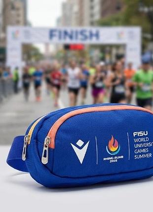 Яскрава бананка (поясна сумка) macron — офіційна продукція fisu world university games summer rhine-ruhr 2025