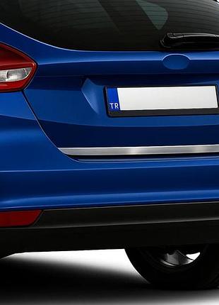 Кромка багажника 2015-2017 (хетчбек, нерж) для ford focus iii рр