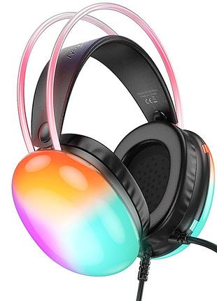 Накладні навушники hoco w109 plus rich usb7.1 channel gaming (usb/2m) black