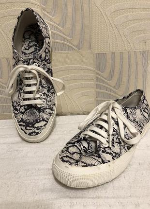 Кеди superga 2750 з анімалістичним принтом (змія), розмір 41 (унісекс) 25,5 устілка