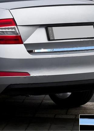 Кромка багажника (нерж) omsaline - італійська нержавійка для skoda octavia iii a7 2013-2019 рр