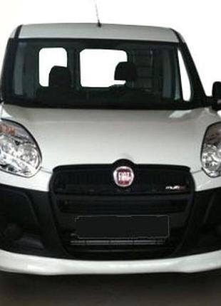 Накладка на передній бампер (нижня накладка, під фарбування) для fiat doblo ii 2010-2022 рр