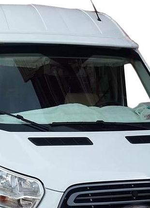 Козирьок на лобове скло v1 (на клей, під фарбування) для ford transit 2014- рр