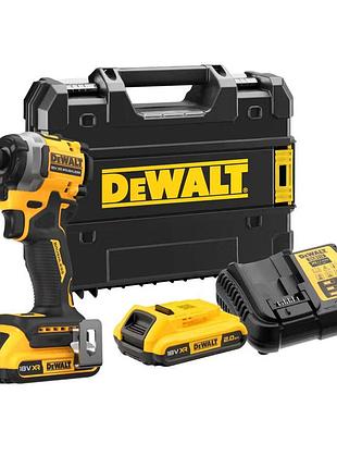 Шурупокрут акумуляторний імпульсний dewalt dcf850d2t 18 в, 205 нм, 2×2 а·год, tstak