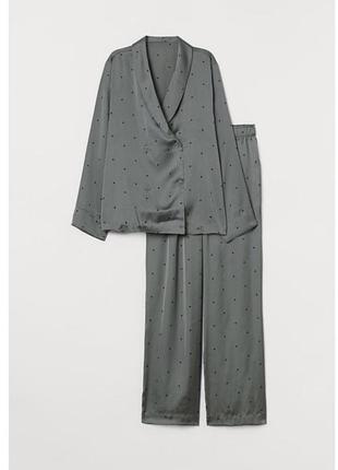 Сатинова піжама від h&m, на xs/s, ідеальна
