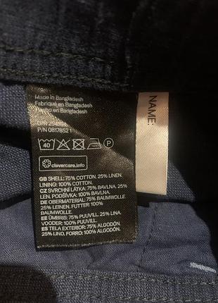 Котонові шорти+льон h&m 3