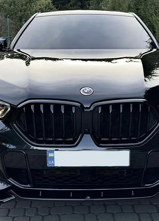 Ніздрі 1 bar (2019-2022, чорний глянцевий) для bmw x6 g06 рр
