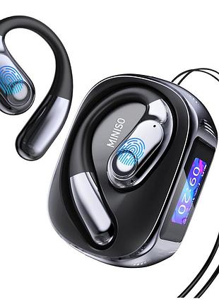 Miniso ms193 ows bluetooth наушники с led дисплеем, беспроводные, черные