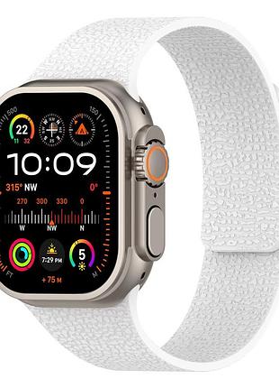 Ремешок pebbled magnetic band для apple watch 42/44/45/46/49mm белый с магнитным замком
