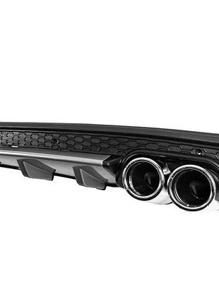 Универсальный задний диффузор dpt v-12 (abs) (серый -2026 черный глянец)