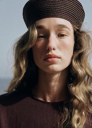 Трендовий  літній берет, кепка zara