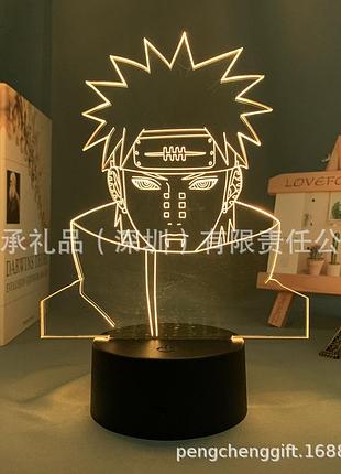 Светильник с 3d эффектом led лампа пейн яхико из аниме наруто узумаки ночник с пультом
