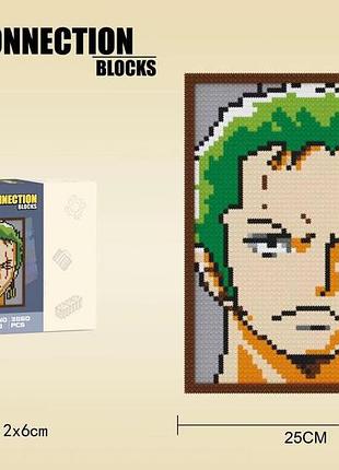 Картина-конструктор зоро ророноа / zoro roronoa з аніме ван-піс / one piece