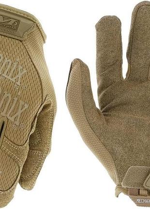 Перчатки тактические рабочие mechanix m-pact the original койот coyote сенсорные с фиксацией xl