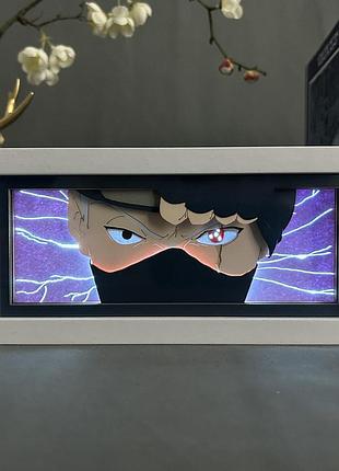 Багатошаровий світильник з 3d ефектом сенсей какаші хатаке led лампа нічник з аніме наруто naruto shippuden