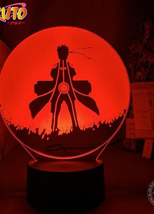 Светильник с 3d эффектом led лампа наруто узумаки сеннин из аниме наруто узумаки итачи саске ночник с пультом