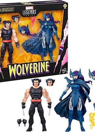Оригінальна marvel legends series wolverine and psylocke до 50-річчя коміксів росомаха і псайлок марвел