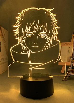 Світильник з 3d ефектом led лампа сасорі з аніме наруто узумакі ітачі саске нічник з пультом