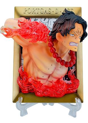 Фигурка картина портгас д. эйс 3d статуэтка из аниме one piece ван пис фоторамка статуэтка из манга