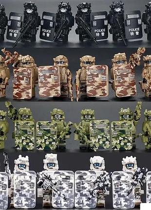 24 фигурки конструктор зсу военные, спецназ, swat, полиция, армия альфа корд, военный конструктор