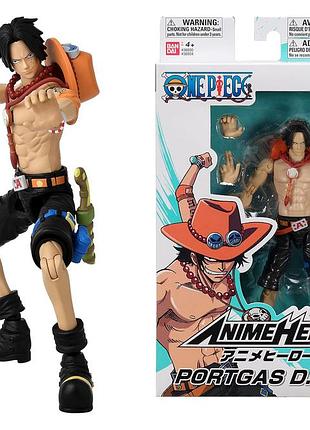 Bandai подвижная фигурка портгас д. ейс anime heroes (portgas d. ace из аниме one piece / ван пис (100258.4)