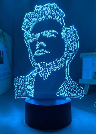 Світильник з 3d ефектом led лампа нічник гаррі стайлс one direction harry styles гаррі стайлс 3