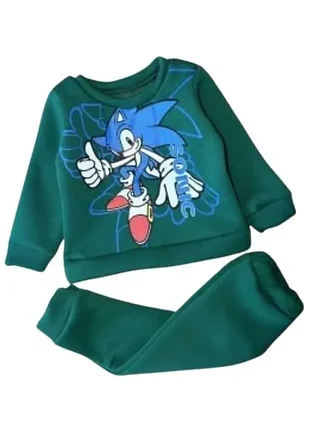 Детский зимний костюм для мальчика sonic, зеленый