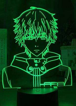 Светильник с 3d эффектом led лампа токийский гуль канэки кэн из аниме tokyo ghoul ночник с пультом