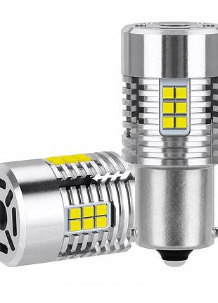 Світлодіод 12/24v т25 білий smd 24-2020.bau15s/1156-150°(зміщений цоколь) 26w кулер