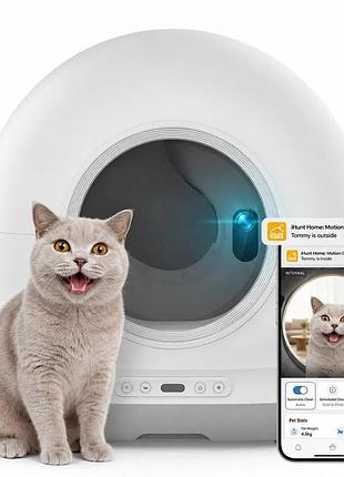 Ihunt smart cat litter v7 — автоматический самоочищающийся туалет для кошек с камерой, wi-fi и датчиками