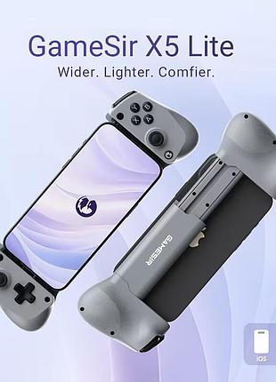 Мобильный геймпад gamesir x5 lite hall effect usb-c для android iphone, turbo, зарядка, серый