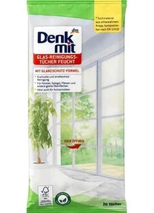 Вологі серветки для вікон denkmit 20 шт denkmit
