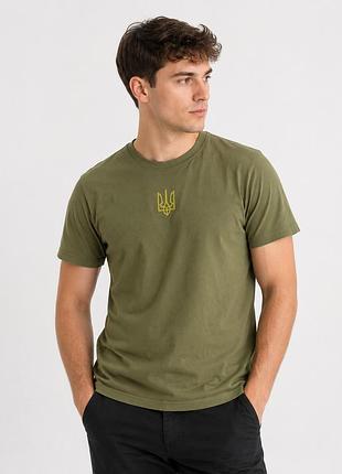 Мужская патриотическая футболка с трезубом,m-2xl