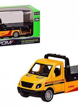 Машина металева 7401/ap7422 "автопром", евакуатор, 1: 50,2 кольори, у коробці 14,5 * 6 * 7см