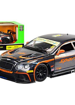 Машина металева 68267a 1:24 "bentley continental gt3 concept", батарейки, світло, звук, відкриваються двері, капот,багажник,