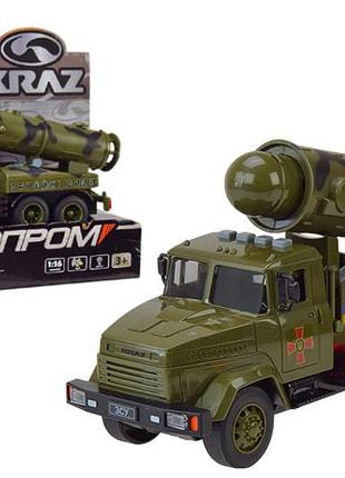 Военная техника "автопром" коз kr-2202-02, на батарейках, свет, звук, в коробке р. 32,5*19*12 см