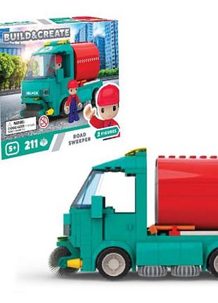 Конструктор kids hits iblock junior kh17/005/3 211 деталей уборщик дорог короб. 24*16*6см