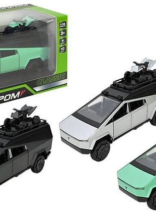 Машина ap74224 tesla pickup campingm rv батарейки, свет, звук, открываются двери, р.19.5x9x9 см автопром