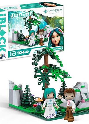 Конструктор pl-921-520 iblock junior мавка 104 дет, 2 фигурки, наклейки, тату в коробке 24x6x16см kids hits