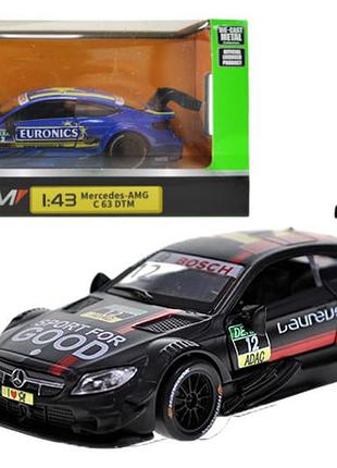 Машина металева "автопром", 4365/4366, 1:43 mercedes-amg c 63 dtm, 2 кольори, відкриваються двері, в коробці р. 14,5*6,5*7см