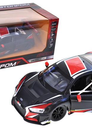 Машина металлическая 68262a(b):24 audi r8 lms, батарейка, свет, звук, открываются двери, кор. 24,5x12см автопром