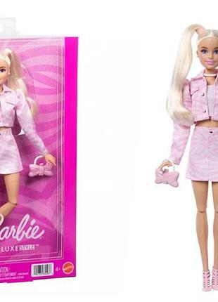 Лялька barbie jjn69 "deluxe style" – денім-сет у барбікорі