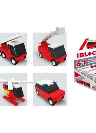 Конструктор kids hits iblock junior kh51/004 пожежная 6 видов 28-32 дет кор. 12*5*8 см бокс 31,4*21,4*8,5см